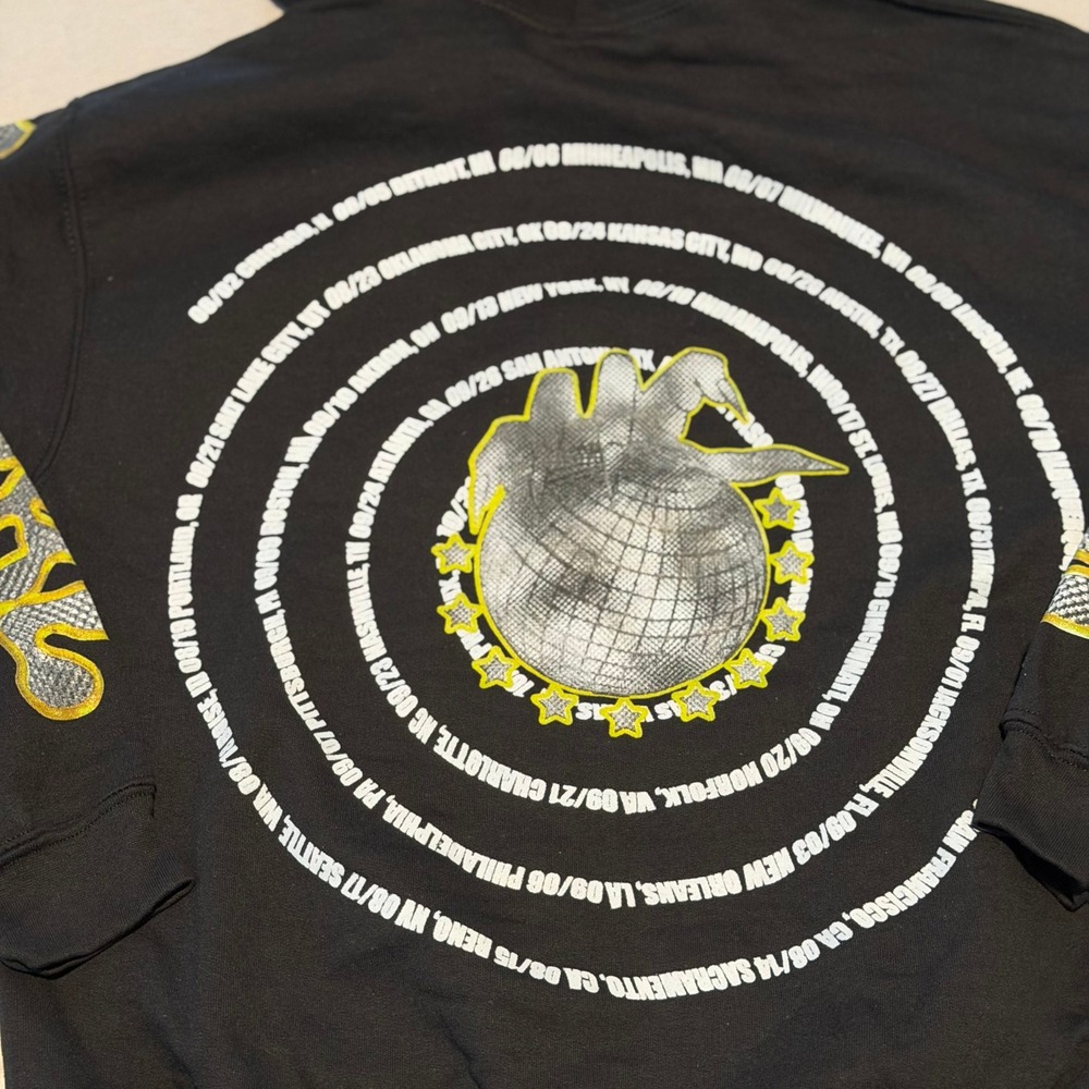 Gildan Heavy Blend Black Disco Ball SNOT Ethereal Tour Hoodie Mens Medium‎ 2021 - Picture 4 of 13